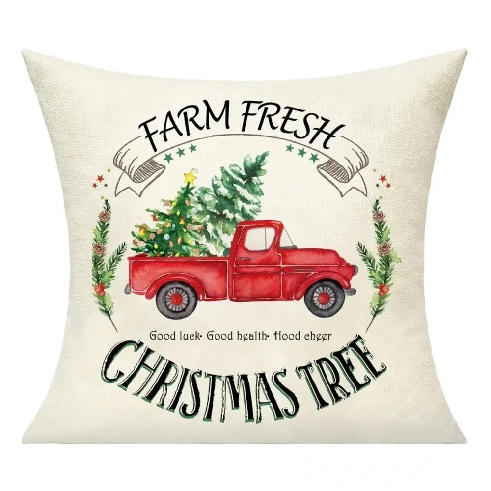 New! Set of 4 Farmhouse Christmas pillow covers 20 in